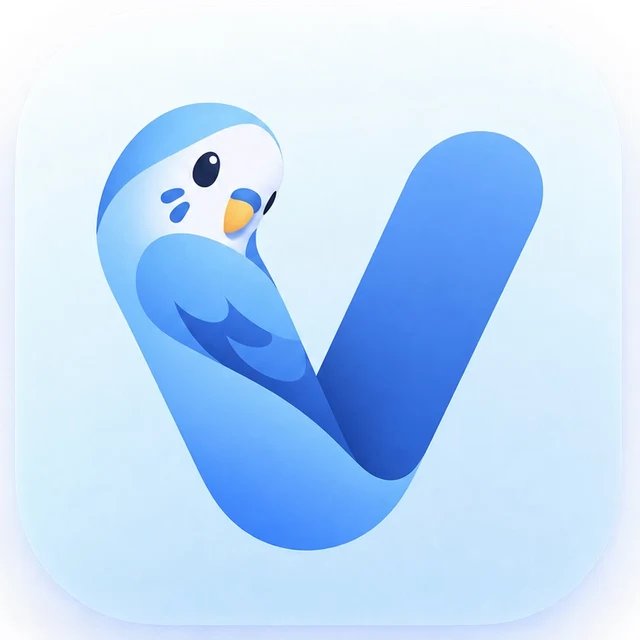 Vicondra V with a blue budgie